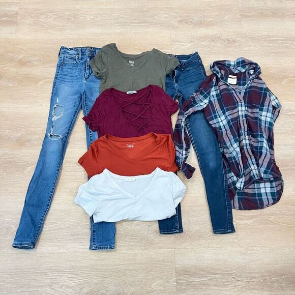 7 Pc. Bundle, American Eagle, A+F, NOBO, Olivia Rae, Mossimo, Charlotte Russe XS - Picture 8 of 8